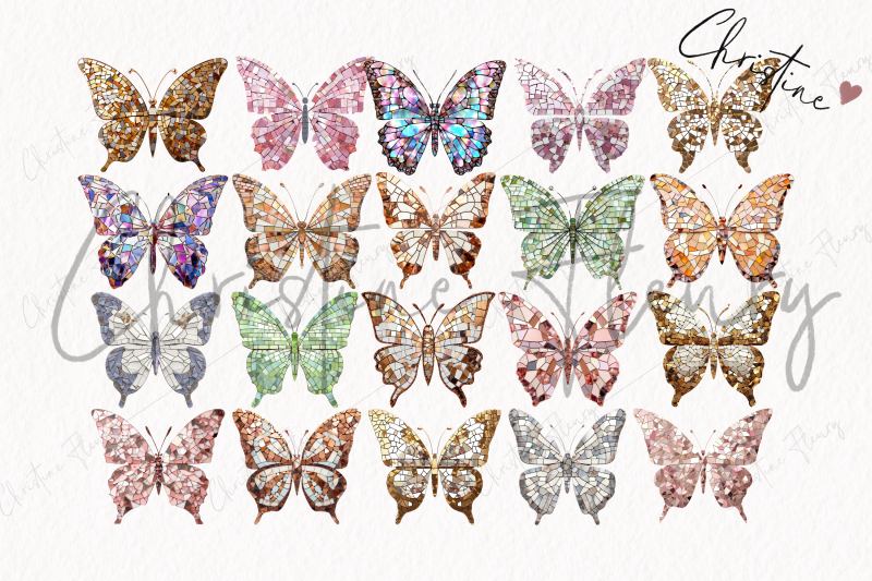 48-mosaic-butterfly-clipart