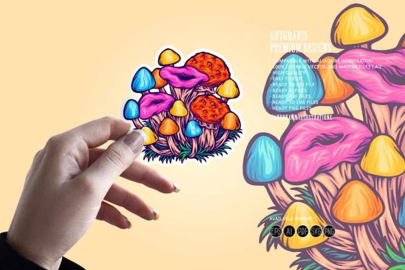 mushroom-madness-trippy-mushrooms-botanical