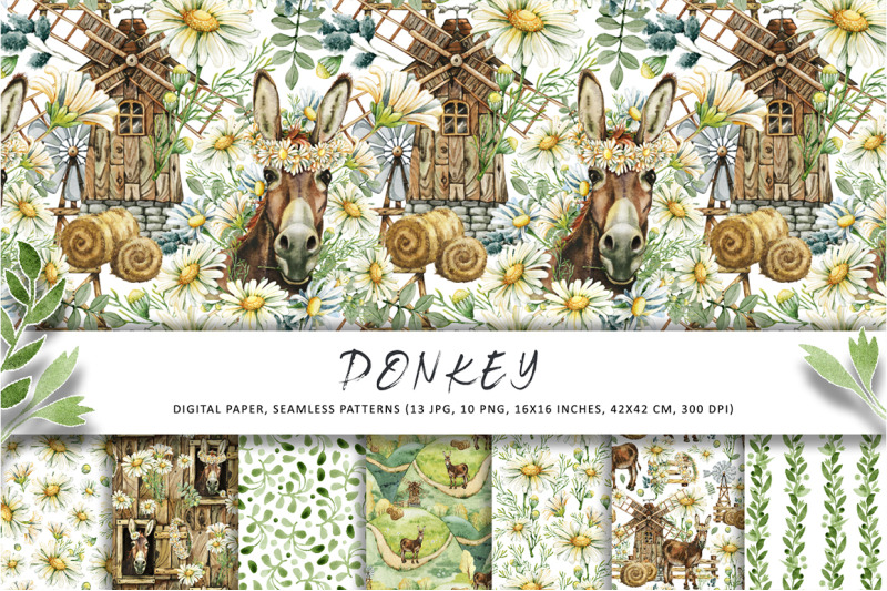 donkey-on-the-farm-chamomile-flowers-seamless-digital-paper-png