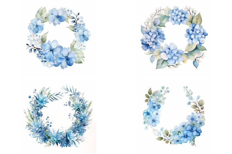 blue-floral-wreaths