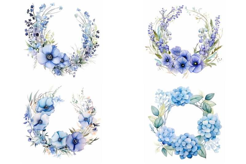 blue-floral-wreaths