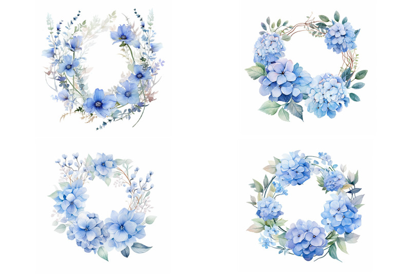 blue-floral-wreaths