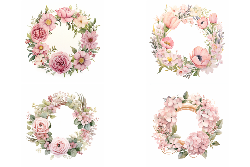 pink-floral-wreaths