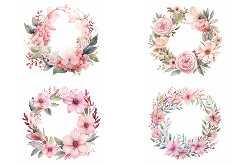 pink-floral-wreaths