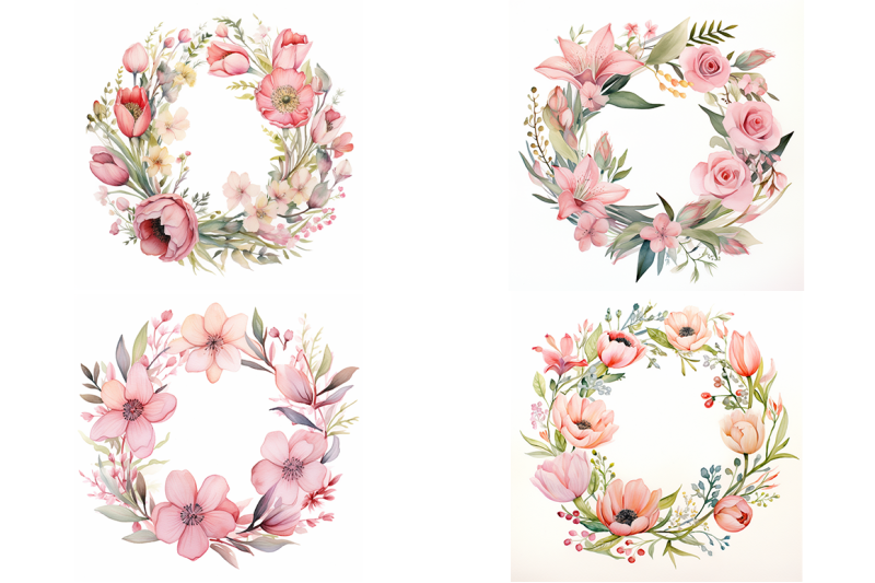 pink-floral-wreaths