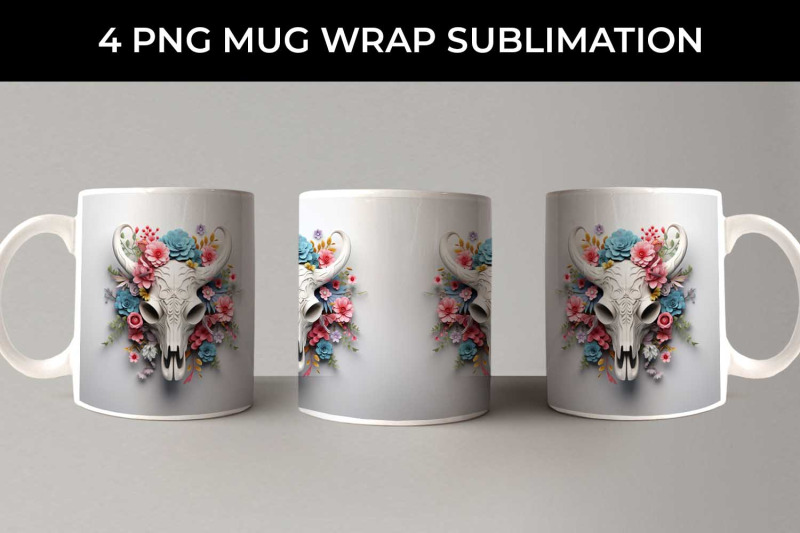 3d-floral-fantasy-bull-skull-mug-sublimation-png-bundle