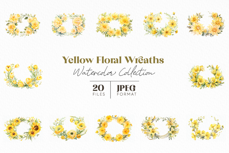 yellow-floral-wreaths