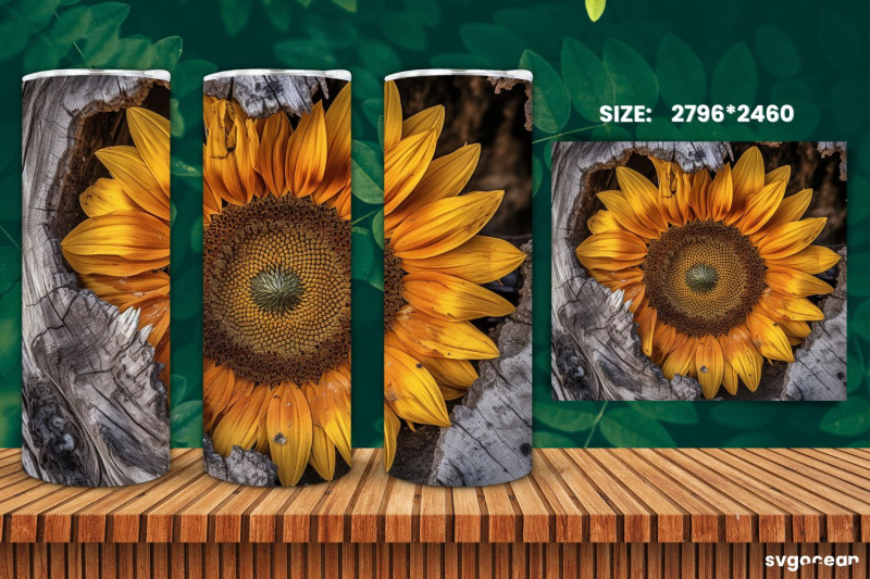 sunflower-on-bark-tumbler-wrap-20-oz-sublimation