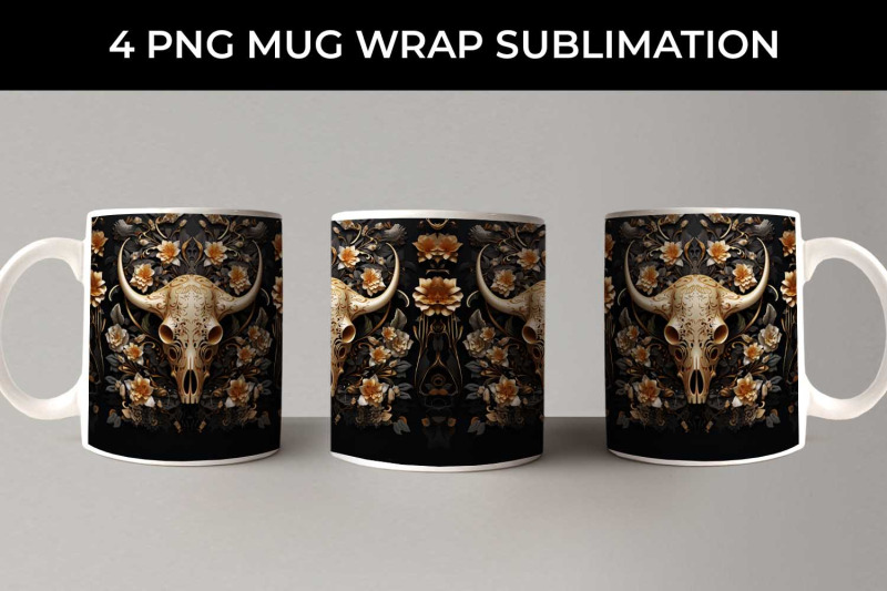 3d-gold-black-bull-skull-mug-sublimation-png-bundle