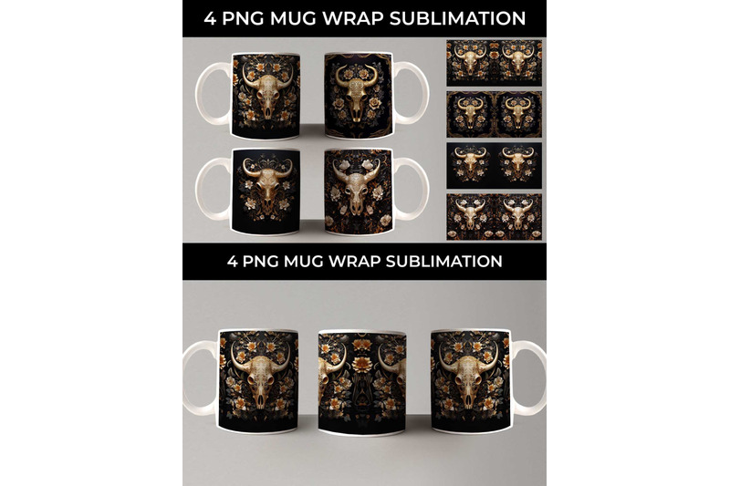 3d-gold-black-bull-skull-mug-sublimation-png-bundle