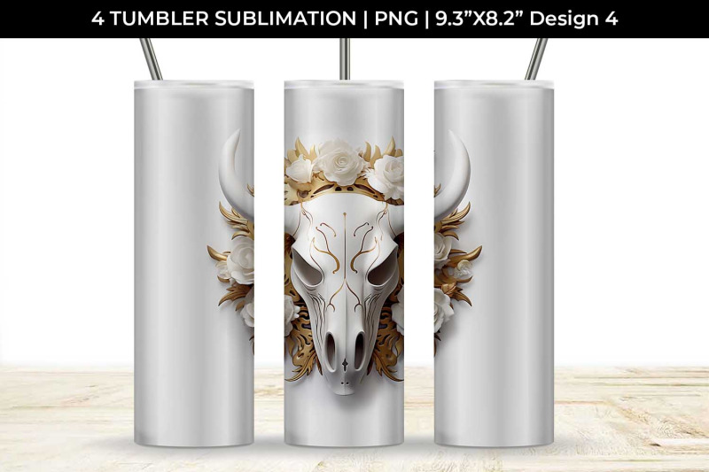 3d-gold-white-bull-skull-tumbler-wrap-sublimation-png-bundle