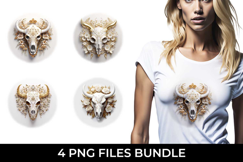 3d-gold-white-bull-skull-t-shirt-sublimation-png-bundle