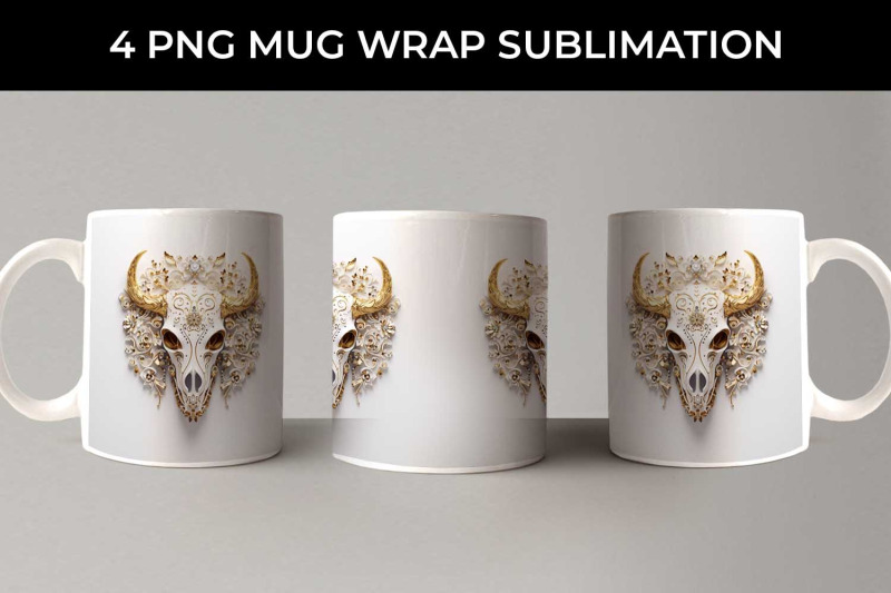 3d-gold-white-bull-skull-mug-sublimation-png-bundle