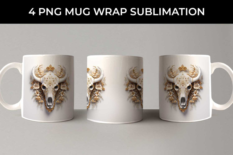 3d-gold-white-bull-skull-mug-sublimation-png-bundle