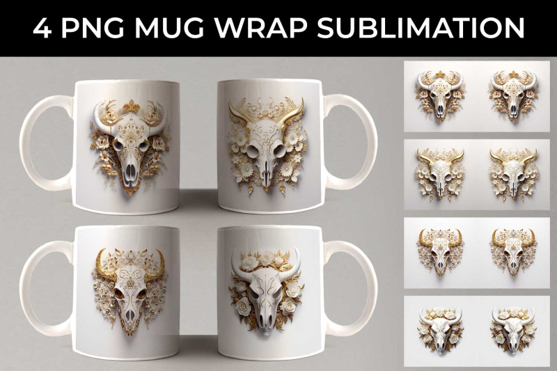 3d-gold-white-bull-skull-mug-sublimation-png-bundle