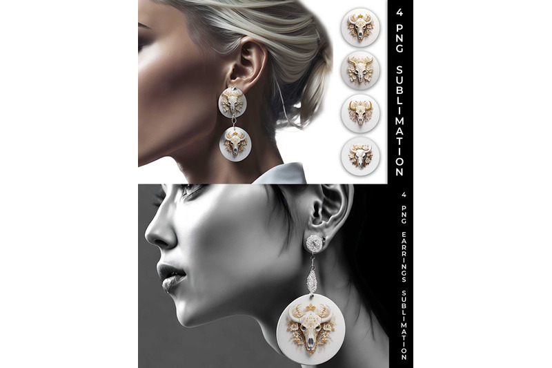 3d-gold-white-bull-skull-earrings-sublimation-png-bundle