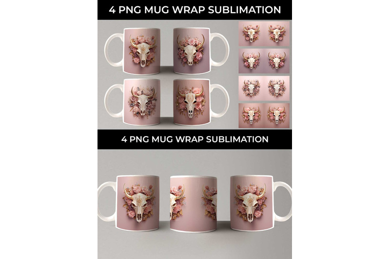 3d-gold-pink-bull-skull-mug-sublimation-png-bundle