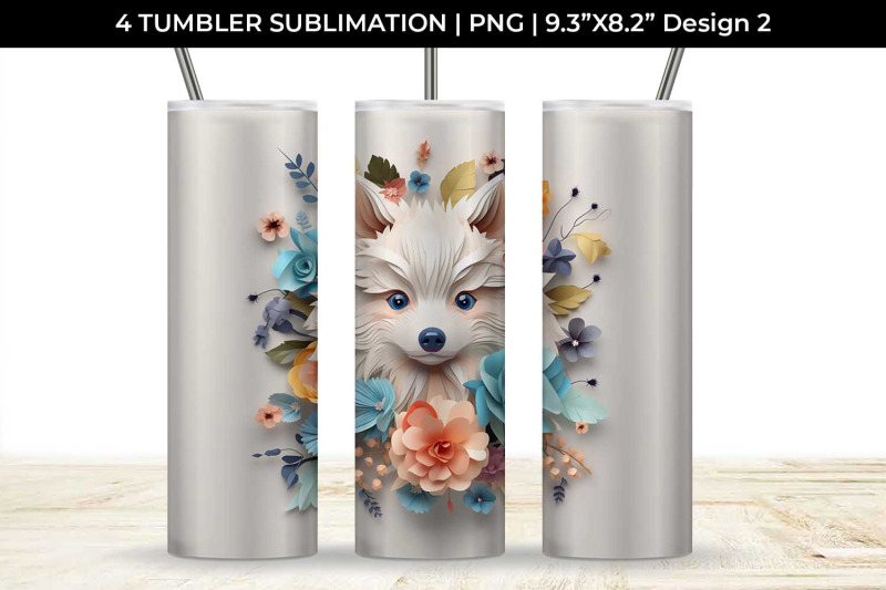 3d-floral-fantasy-pomeranian-tumbler-wrap-sublimation-png-bundle