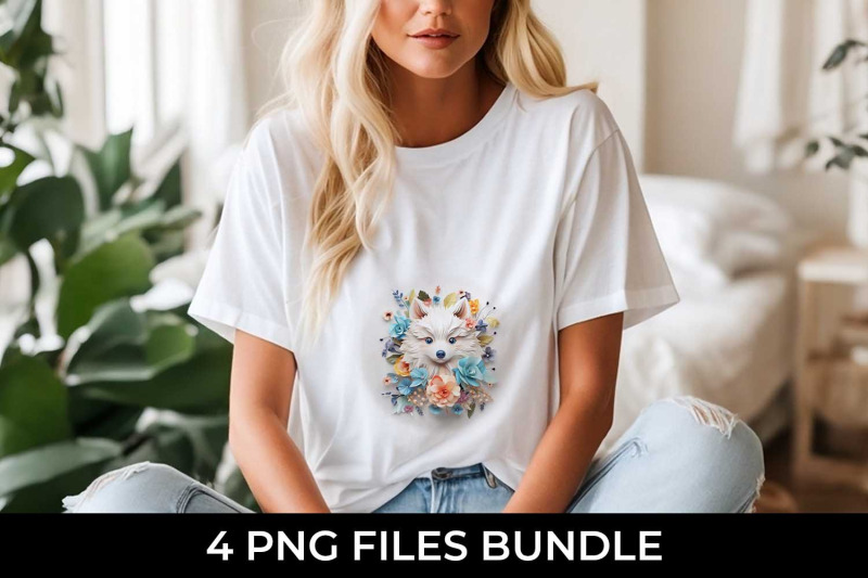 3d-floral-fantasy-pomeranian-t-shirt-sublimation-png-bundle