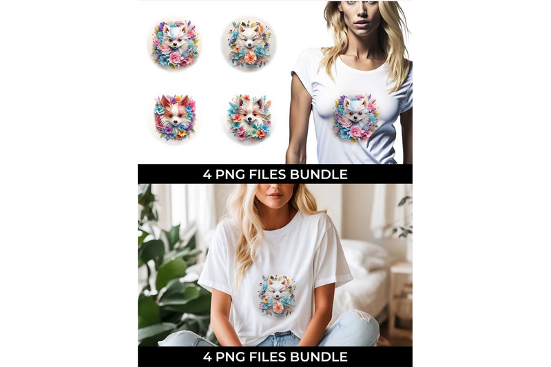 3d-floral-fantasy-pomeranian-t-shirt-sublimation-png-bundle