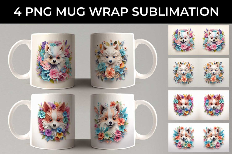 3d-floral-fantasy-pomeranian-mug-sublimation-png-bundle