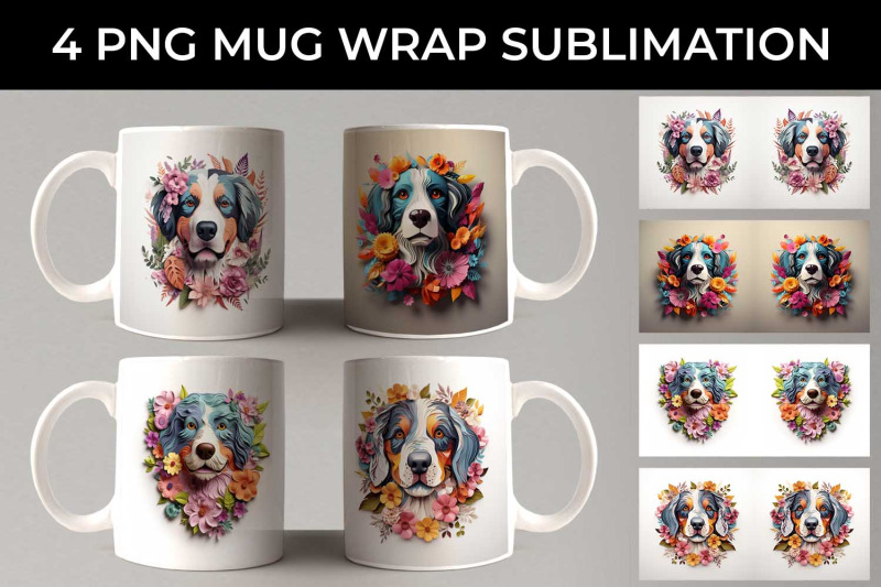 3d-floral-fantasy-bernese-mountain-mug-sublimation-png-bundle