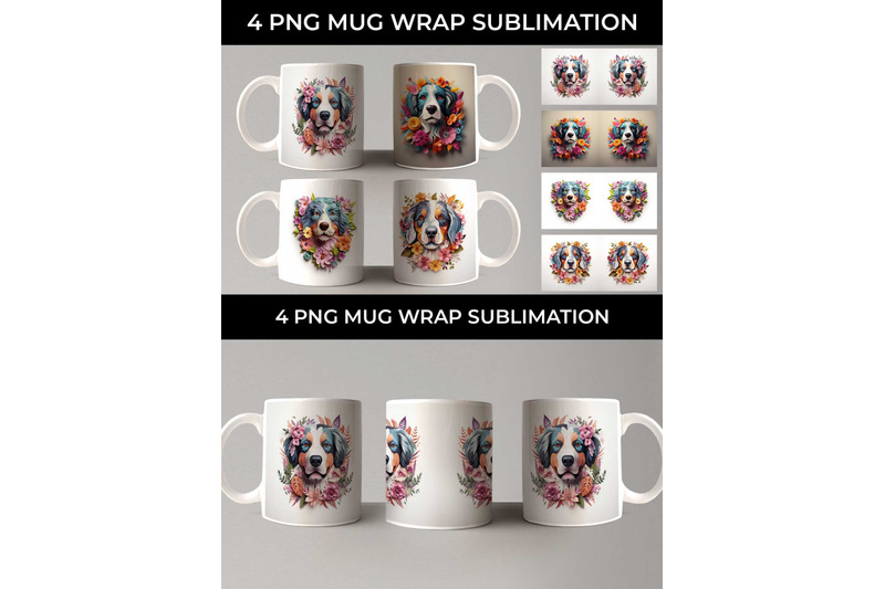 3d-floral-fantasy-bernese-mountain-mug-sublimation-png-bundle