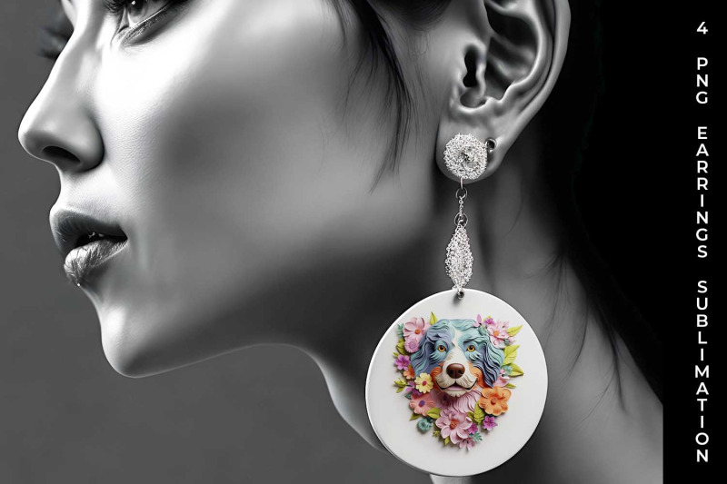 3d-floral-fantasy-bernese-mountain-earrings-sublimation-png-bundle