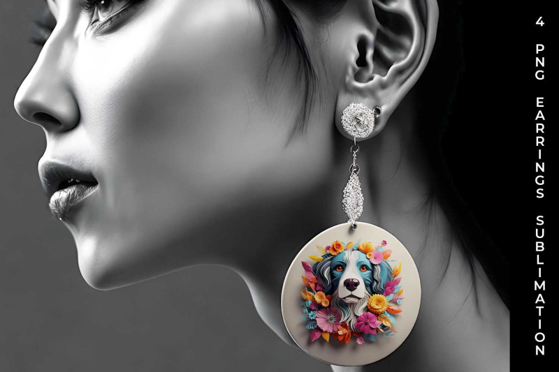 3d-floral-fantasy-bernese-mountain-earrings-sublimation-png-bundle