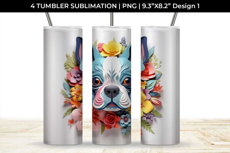 3d-floral-fantasy-boston-terrier-tumbler-wrap-sublimation-png-bundle