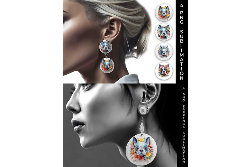 3d-floral-fantasy-boston-terrier-earrings-sublimation-png-bundle