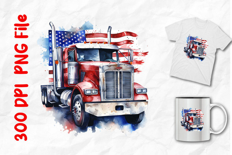 truck-and-usa-flag