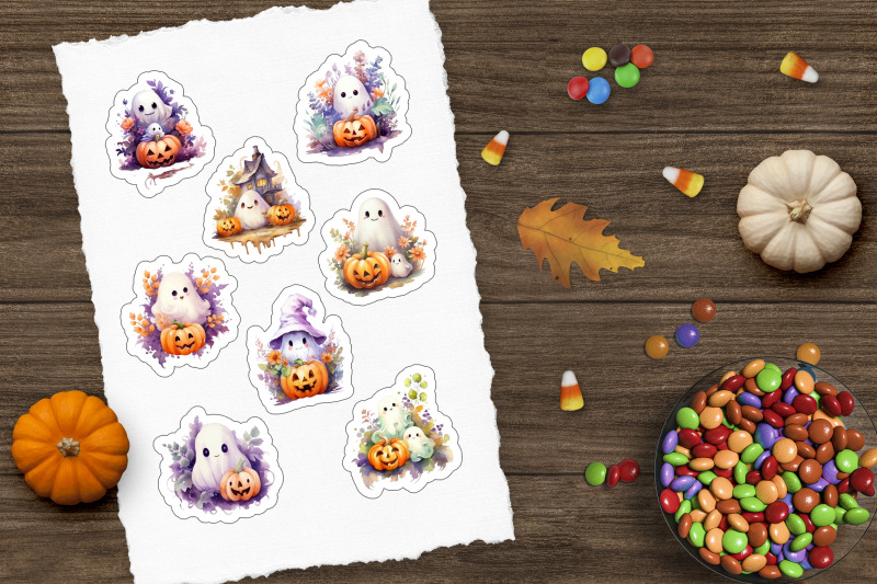 cute-cartoon-ghosts-sticker-pack-with-halloween-characters-png