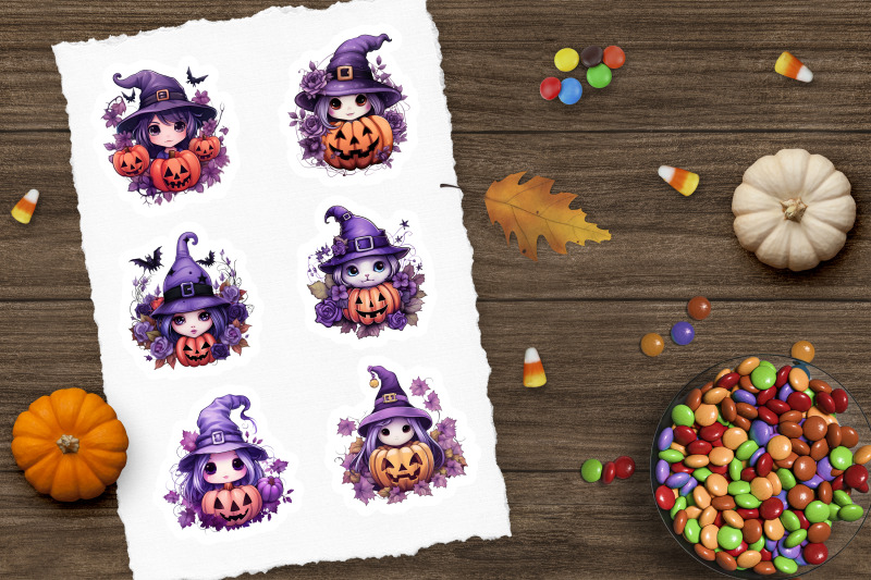 cute-cartoon-witch-sticker-pack-halloween-characters-png