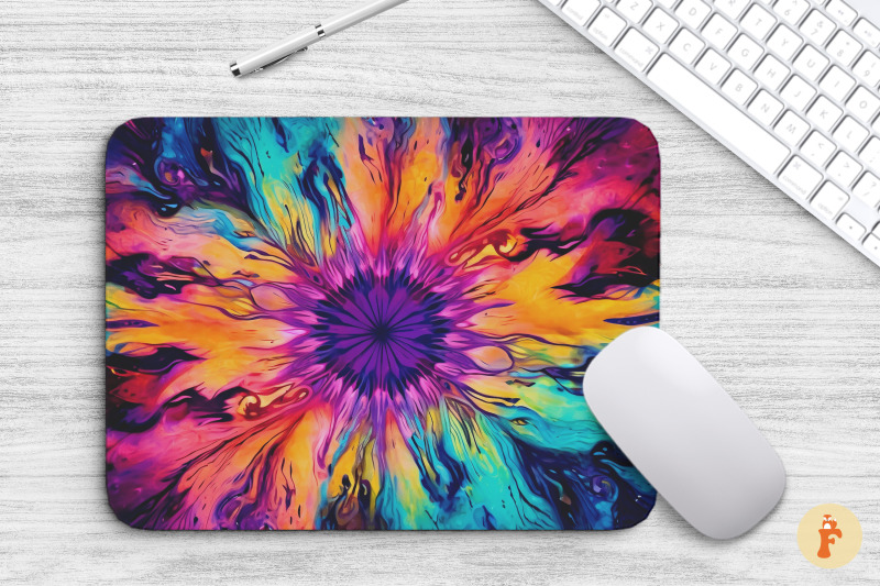 psychedelic-tie-dye-hippie-mouse-pad