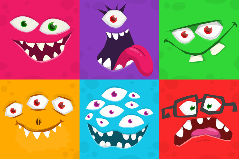 cute-halloween-cartoon-monsters-faces-expressions-vector-set-isolated