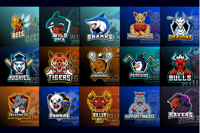 50-animals-sport-mascot-team-badge