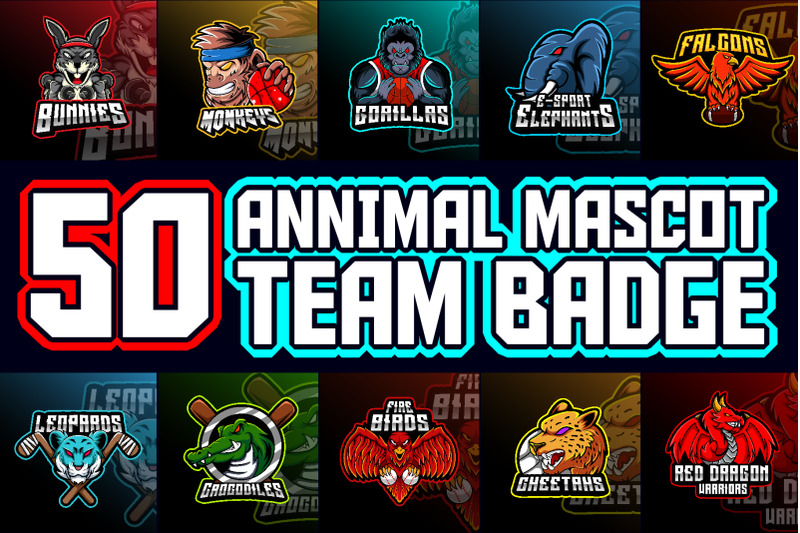 50-animals-sport-mascot-team-badge