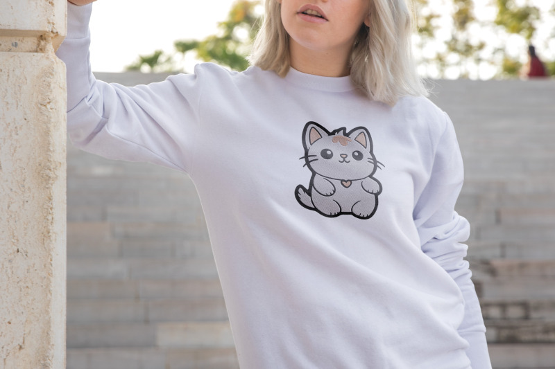 cute-kawaii-cat-embroidery-for-cat-lover