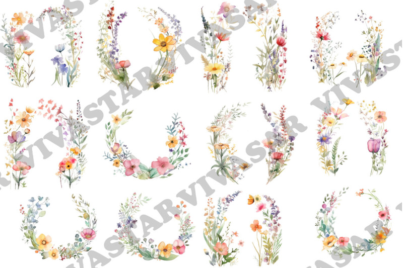 watercolor-floral-wreaths-clipart-cute-laurel-clipart