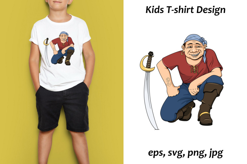 cartoon-pirate-sublimation-t-shirt-design