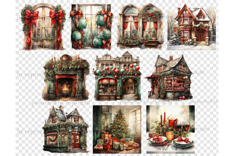 christmas-scenes-clipart-png-winter-house-illustration