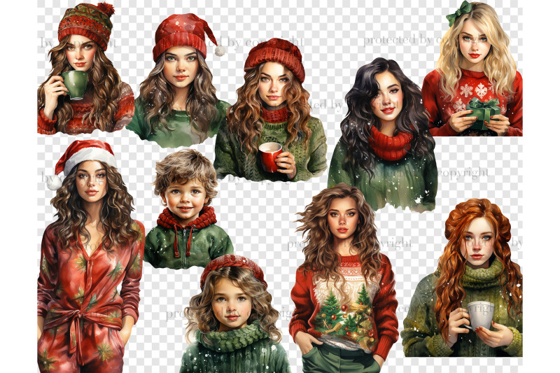 christmas-fashion-girl-clipart-bundle-xmas-sublimation-png