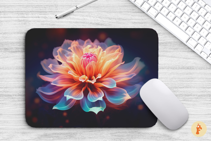 3d-bioluminescent-flower-mouse-pad