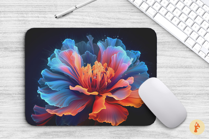 3d-bioluminescent-flower-mouse-pad