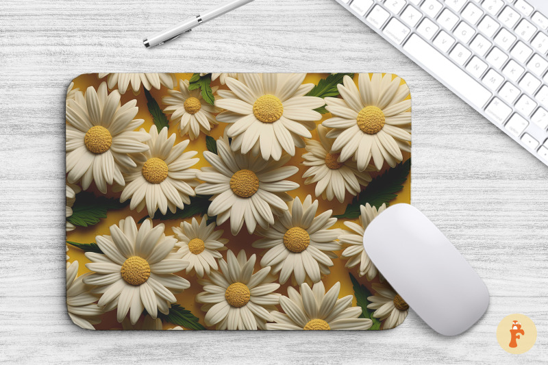 3d-daisy-flowers-mouse-pad