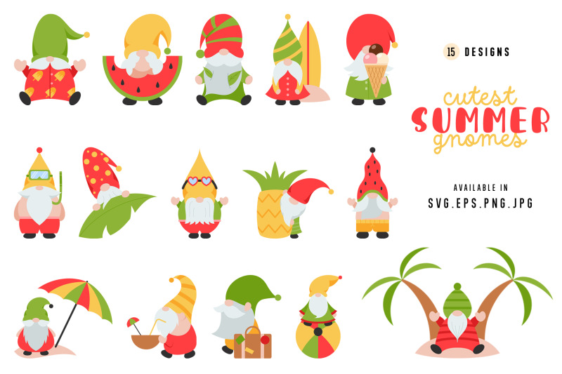 summer-gnomes-illustration-svg-bundle