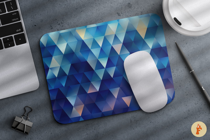 blue-geometric-triangle-mouse-pad