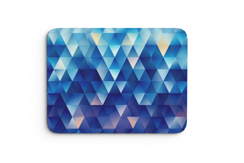 blue-geometric-triangle-mouse-pad