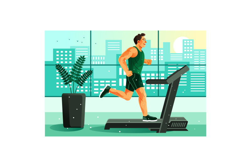 man-running-on-a-treadmill-illustration